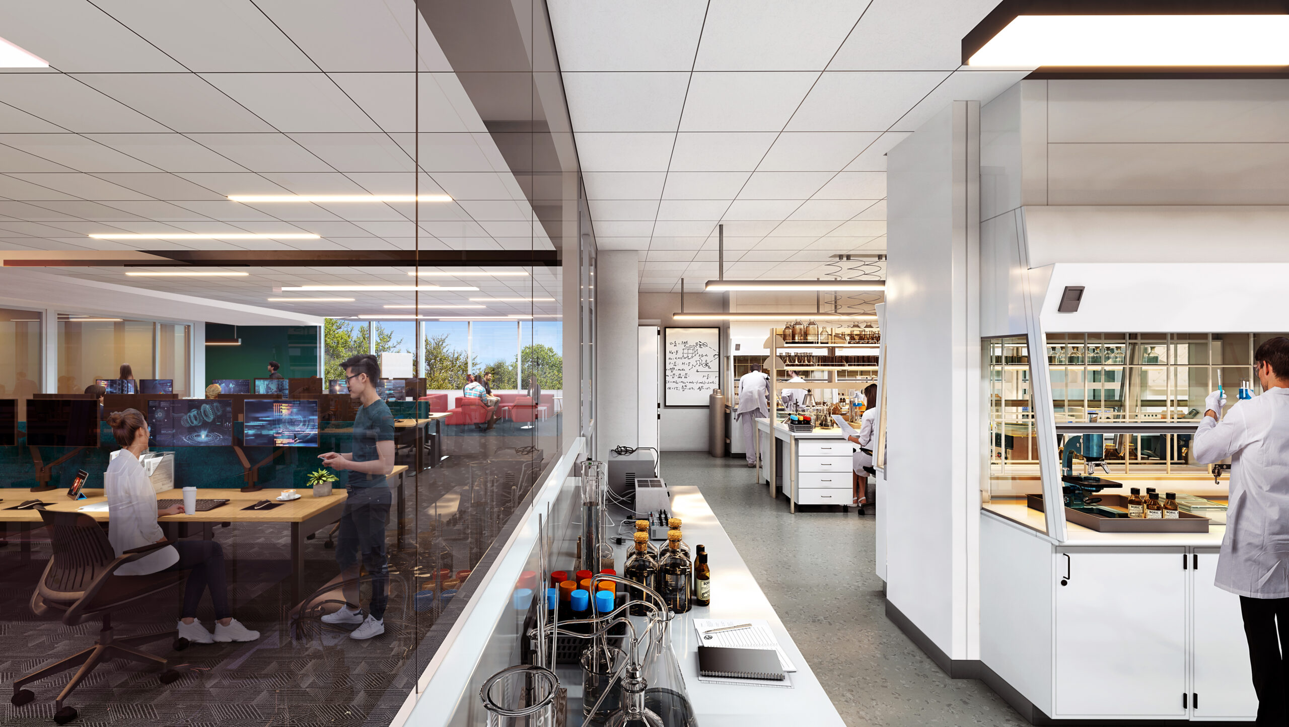 research lab in Woodson Hall