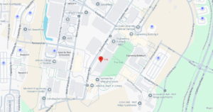 Area street map of 915 Partners Way, Raleigh NC